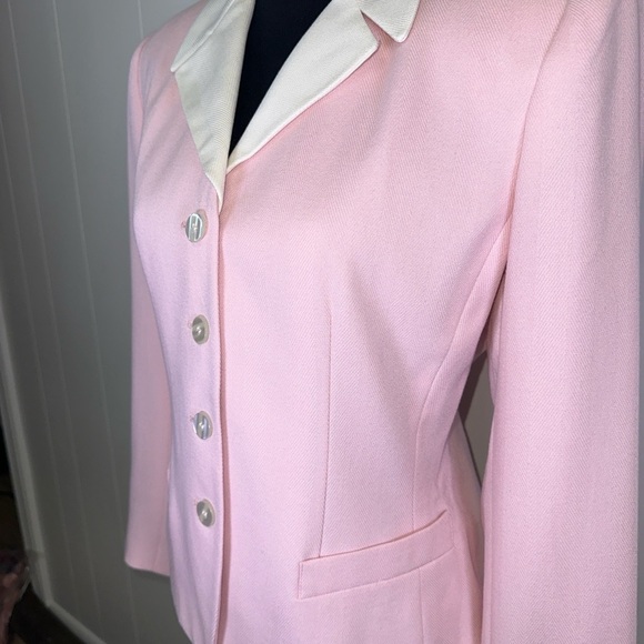 VINTAGE NWT Elegant Pink Women's Blazer & Skirt Set - Picture 5 of 11